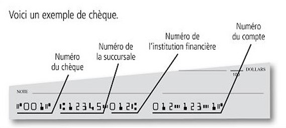 Spécimen de chèque